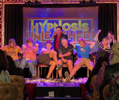 Vegas' Favorite Comedy Hypnosis Show is Hypnosis Unleashed. Become a superstar at the longest running comedy hypnosis show in Las Vegas, Hypnosis Unleashed starring Kevin and Emily Lepine Vegas Best Hypnosis show Hypnosis Unleashed is known as the best show on the Fremont Street Experience inside the Four Queen's hotel and your best bet for a comedy show in Las Vegas tonight