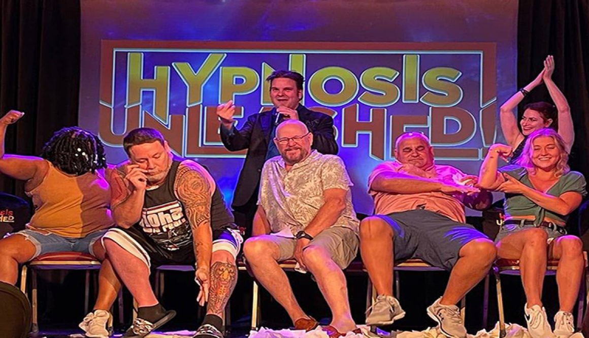 Hypnosis Unleashed starring Kevin Lepine is the #1 comedy hypnosis show in Vegas. Hypnosis Unleashed is delivering a mix of comedy and stage hypnosis that will leave you amazed. "America's Favorite Hypnotist Kevin Lepine is the world's best hypnotist!" ~Downtown Tonight Magazine For over 15 years, Hypnosis Unleashed starring America’s Favorite Hypnotist Kevin Lepine has held the crown as the #1 Comedy Hypnosis Show in Las Vegas. Not only does Hypnosis Unleashed dominate the Fremont Street scene, but Kevin Lepine has also earned the reputation of being the funniest, most in-demand hypnosis act for events everywhere.